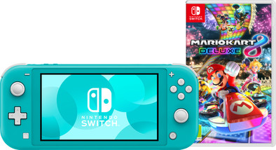 Nintendo Switch Lite Turquoise + Mario Kart 8 Deluxe Switch is nooit meer leverbaar