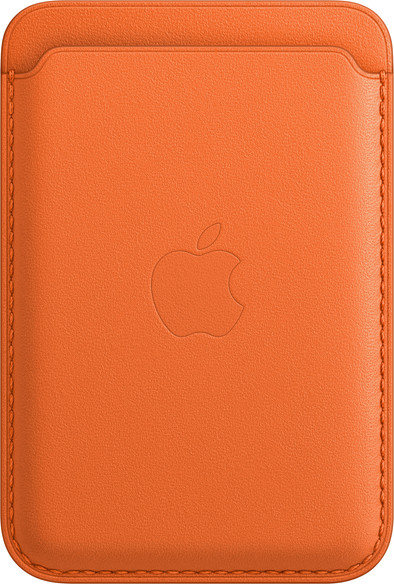 Apple Leren Kaarthouder voor iPhone met MagSafe Oranje is nooit meer leverbaar