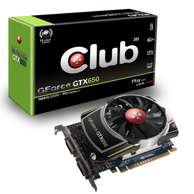 Club 3D GeForce GTX 650 is nooit meer leverbaar