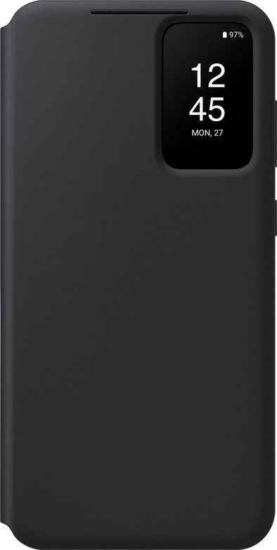 Samsung Galaxy S23 Plus Clear View Book Case Zwart is nooit meer leverbaar