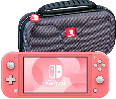 Nintendo Switch Lite Koraal + Bigben Officiële Nintendo Switch Lite Beschermtas is nooit meer leverbaar