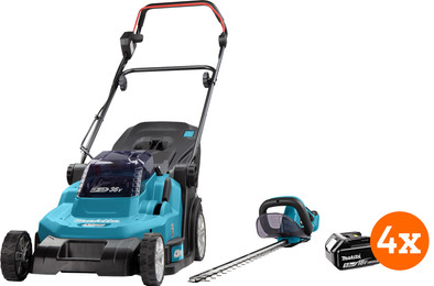 Makita DLM432CT2 incl. 5,0 Ah Accu (2x) + Makita DUH523Z (zonder accu) + Makita BL1850B LXT 18V 5,0 Ah accu (2x) is nooit meer leverbaar