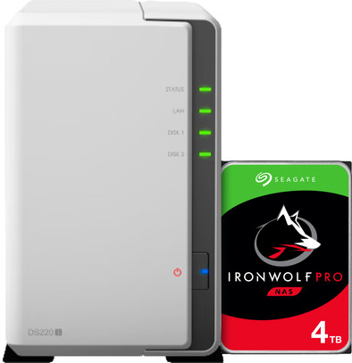 Synology DS220j + 4TB Pro is nooit meer leverbaar