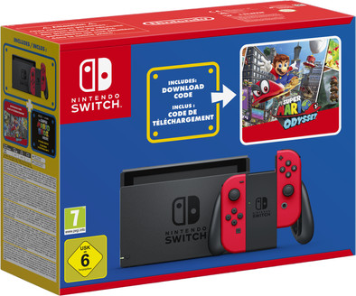 Nintendo Switch Rood + Super Mario Odyssey is nooit meer leverbaar