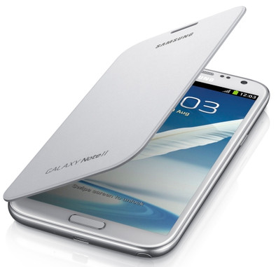 Samsung Note 2 Flip Cover White is nooit meer leverbaar