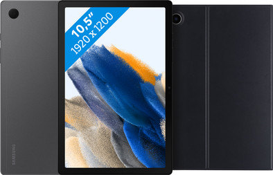 Samsung Galaxy Tab A8 128GB Wifi Grijs + BlueBuilt Book Case Zwart is nooit meer leverbaar
