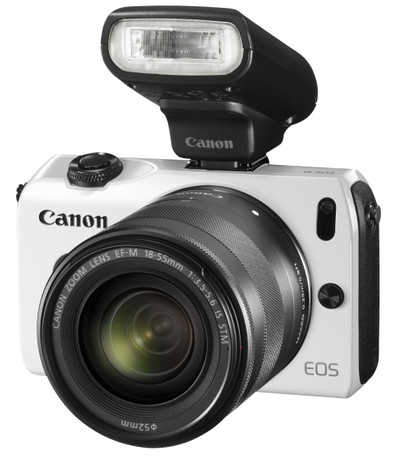 Canon EOS M wit + 18-55mm + flitser is nooit meer leverbaar