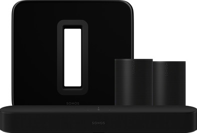 Sonos Beam + Era 100 + Sub G3 Zwart is nooit meer leverbaar