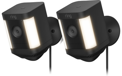 Ring Spotlight Cam Plus - Plug In - Zwart - 2-pack is nooit meer leverbaar