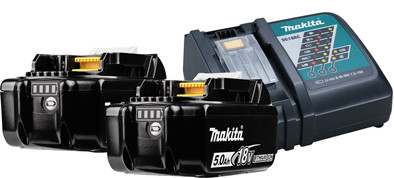 Makita BL1850B LXT 18V 5,0 Ah Accu (2x) + Acculader 14,4/18V DC18RC is nooit meer leverbaar