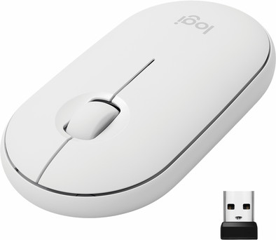 Logitech Pebble M350 Draadloze muis - Off White is nooit meer leverbaar