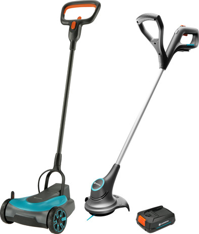 Gardena HandyMower 22&#x2F;18V P4A Set incl. 2.5Ah Battery + Gardena SmallCut 23&#x2F;18V P4A Solo (without battery) + Gardena PBA 18V&#x2F;36 P4A 2.0Ah is no longer available