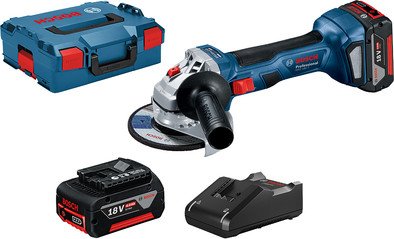 Bosch Professional GWS 18V-7 + 4,0 Ah accu (2x) is nooit meer leverbaar