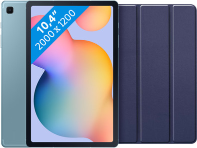 Samsung Galaxy Tab S6 Lite (2022) 64GB Wifi Blauw + Just in Case Tri-Fold Book Case Blauw is nooit meer leverbaar