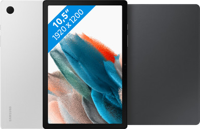 Samsung Galaxy Tab A8 64GB Wifi Zilver + Book Case Grijs is nooit meer leverbaar