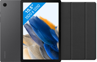 Samsung Galaxy Tab A8 128GB Wifi Grijs + Just in Case Book Case Zwart is nooit meer leverbaar