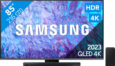 Samsung QLED 85Q80C (2023) + Soundbar is nooit meer leverbaar
