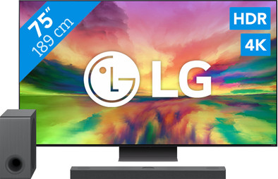 LG 75QNED816RE (2023) + Soundbar is nooit meer leverbaar