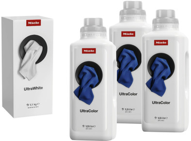 Miele Wasmiddel pakket 3 x Ultracolor &amp; 1 x Ultrawhite is nooit meer leverbaar