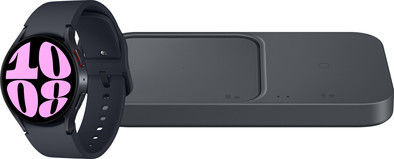 Samsung Galaxy Watch 6 Zwart 40mm + Samsung Duo Draadloze Oplader is nooit meer leverbaar