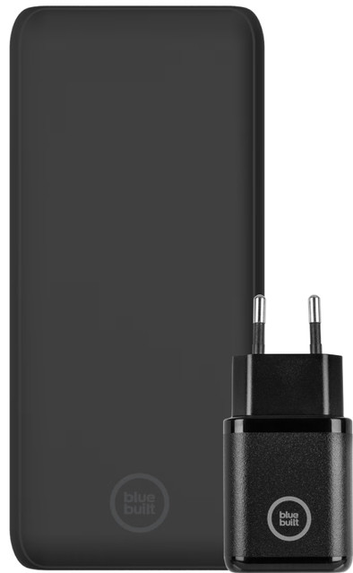 BlueBuilt Powerbank met Snelladen 20.000 mAh + Oplader 30W Zwart is nooit meer leverbaar
