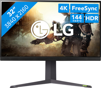 【美品】LG 32GR93U-B 31.5インチ 4K 144Hz 公式】 LG 144Hz対応 4K IPS 1ms(GTG)ゲーミングモニター - 32GR93U-B