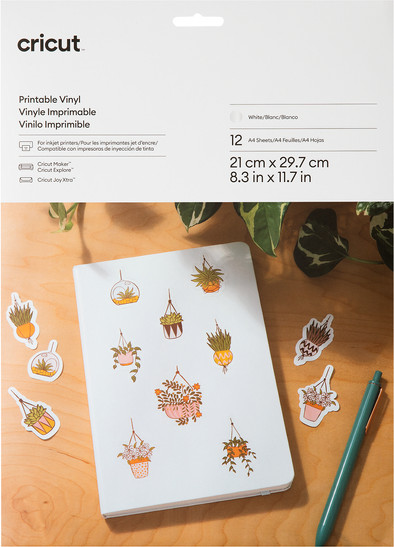 Cricut Printbaar Vinyl Wit A4 (12 vellen) is nooit meer leverbaar