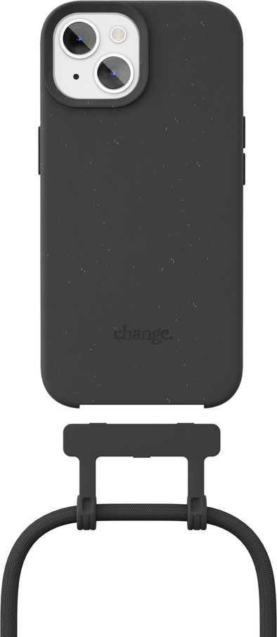 Change Case Apple iPhone 15 Back Cover met Koord Zwart is nooit meer leverbaar