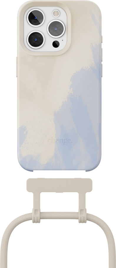 Change Case Apple iPhone 15 Pro Max Back Cover met Koord Blauw is nooit meer leverbaar