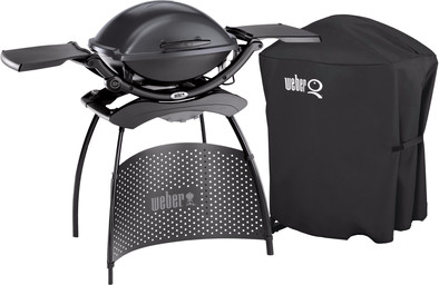 Weber Q2400 met Onderstel + Weber Luxe Hoes voor Q-serie met onderstel is nooit meer leverbaar