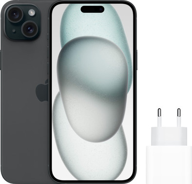 Apple iPhone 15 Plus 256GB Zwart + Apple Snellader is nooit meer leverbaar