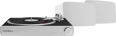 Victrola VPT-3000 Stream Zwart + Sonos Five Wit Duopack is nooit meer leverbaar