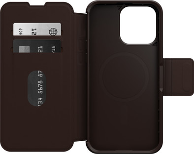Otterbox Strada Apple iPhone 15 Pro Max Book Case Leer Bruin Met MagSafe is nooit meer leverbaar