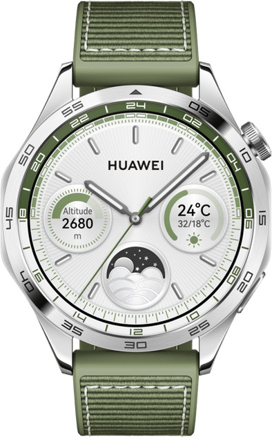 Huawei Watch GT 4 Zilver/Groen 46mm is nooit meer leverbaar