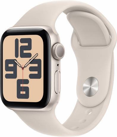 Apple Watch SE (2022) 40mm Starlight Aluminium Sportband S/M is nooit meer leverbaar