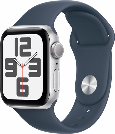 Apple Watch SE (2022) 40mm Zilver Aluminium Sportband M/L is nooit meer leverbaar