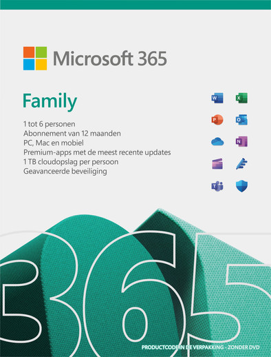 Microsoft Office 365 Family NL Abonnement 1 jaar is nooit meer leverbaar