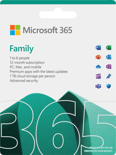 Microsoft Office 365 Family EN Abonnement 1 jaar is nooit meer leverbaar