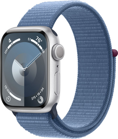 Apple Watch Series 9 41mm Zilver Aluminium Sport Loop is nooit meer leverbaar