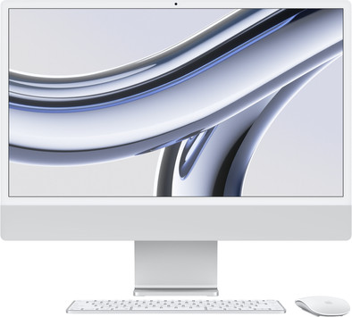 Apple iMac 24" (2023) M3 (8 core CPU/10 core GPU 8GB/256GB Zilver QWERTY is nooit meer leverbaar