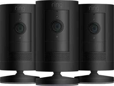 Ring Stick Up Cam Battery - Zwart 3-pack is nooit meer leverbaar