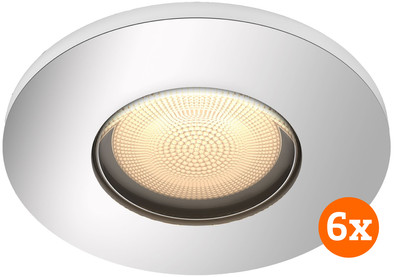 Philips Hue Adore badkamerinbouwspot White Ambiance 6-pack chroom is nooit meer leverbaar