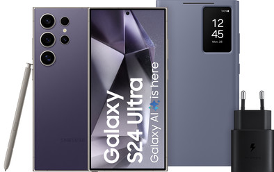 Samsung Galaxy S24 Ultra 512GB Paars 5G + Starterspakket is nooit meer leverbaar