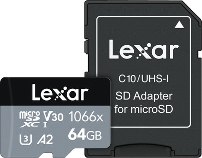 Lexar Professional MicroSDXC 1066x SILVER 64GB 160MB/s is no longer available