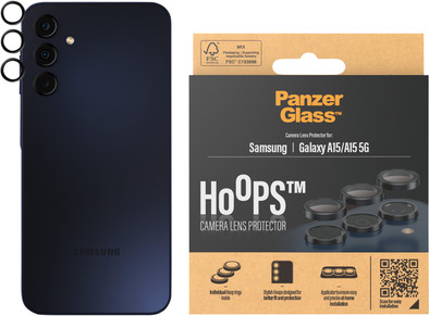 PanzerGlass Hoops Samsung Galaxy A15 4G/5G Camera Lens Protector Glas is nooit meer leverbaar