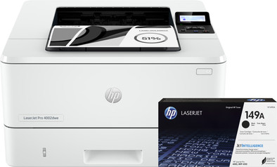 HP LaserJet Pro MFP 4002dw + 1 extra zwarte toner is nooit meer leverbaar