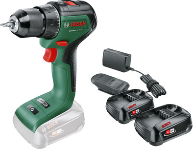 Bosch UniversalDrill 18V-60 2,5 Ah Accu (2x) Starterspakket is nooit meer leverbaar