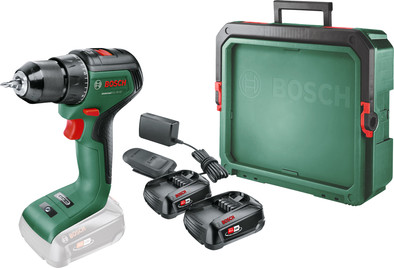 Bosch UniversalDrill 18V-60 2,5 Ah Accu (2x) SystemBox S Starterspakket is nooit meer leverbaar