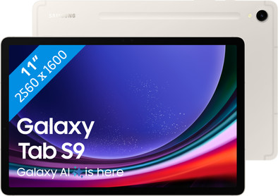 Samsung Galaxy Tab S9 11 inch 128 GB Wifi Crème is nooit meer leverbaar