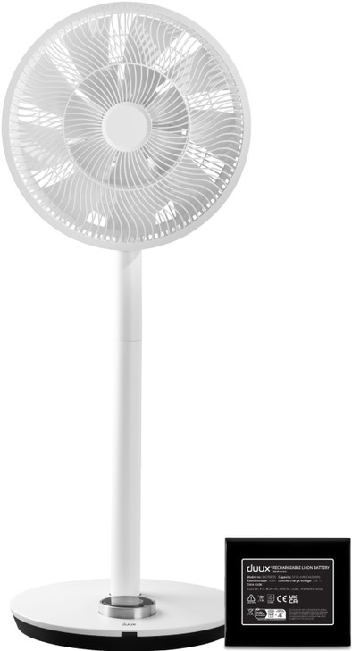 Duux Whisper Flex Smart Wit + Duux Battery Pack 10,8 Volt is nooit meer leverbaar